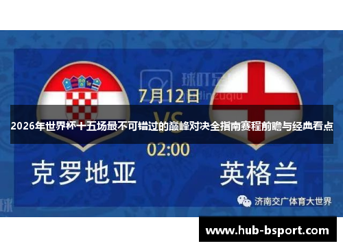 2026年世界杯十五场最不可错过的巅峰对决全指南赛程前瞻与经典看点 2026年世界杯十五场最不可错过的巅峰对决全指南赛程前瞻与经典看点